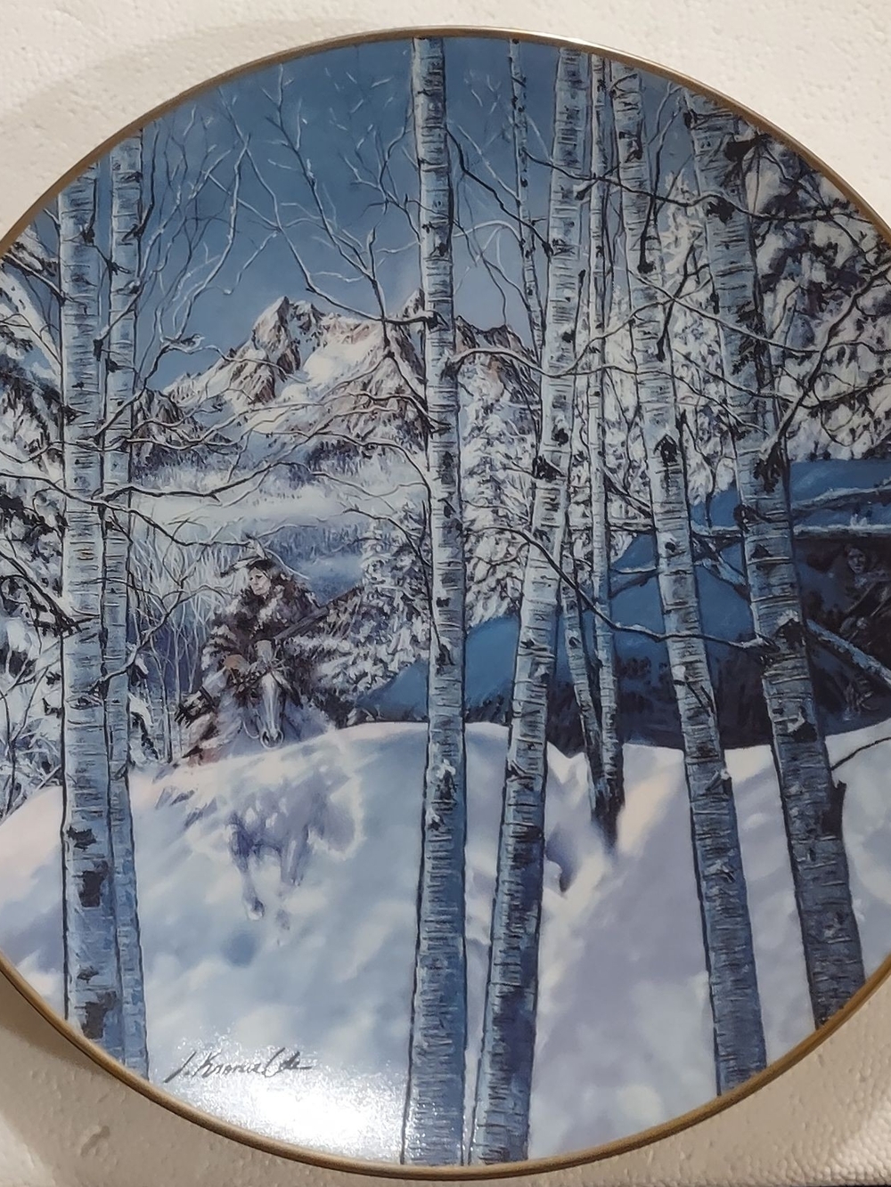 "Kindred Spirits" 1993 Decorative Collector Plate, WS George Fine China Co